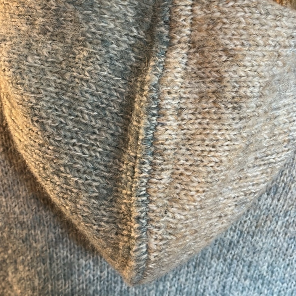CHARLIE B Blue,white & Brown Pastel Ombre Space -Dye Hooded Cardigan Size TG/XL - Picture 14 of 15